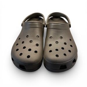 Men's Gray Classic Crocs Clogs Size 17 Casual Comfort Slip On Sandals